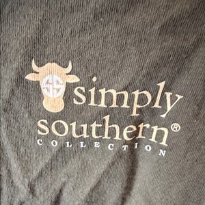 Simply Southern Long Sleeve Tee - Brown with Cream Logo